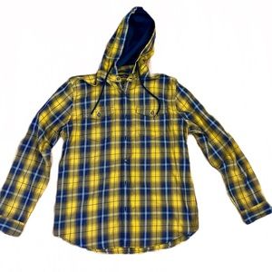 Men’s Hoodie Plaid Long Sleeve Shirt